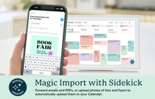 Load image into Gallery viewer, Skylight 27-inch family calendar automatically importing school flyers and appointments from email into the digital schedule.

