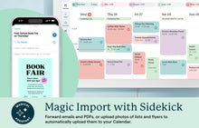 Load image into Gallery viewer, Skylight 27-inch family calendar automatically importing school flyers and appointments from email into the digital schedule.

